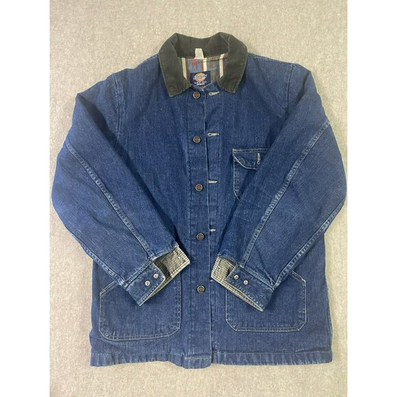 Vintage Dickies Barn Chore Coat Jacket M Aztec Blanket Lined Corduroy-Collar USA - Picture 3 of 16